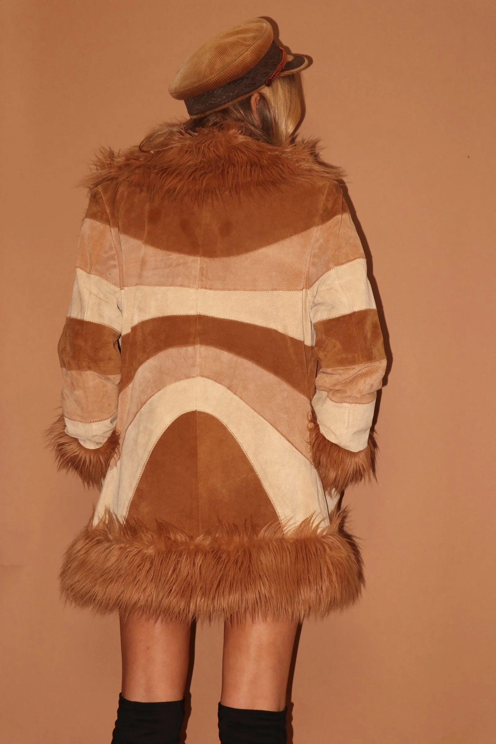 バッグ 70s vintage faux fur leather boston bag 70s vintage faux fur leather boston bag Vintage Fur 70s and